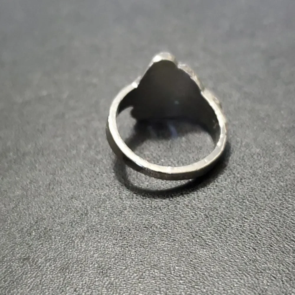 Silver tone Buddha ring size 9.25